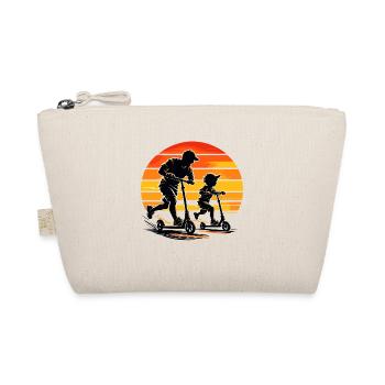 Papa-fils en scooter Ride Fête des Pères Best-seller rétro - Trousse biologique - nature - Devant