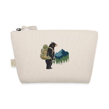 Bär mit Rucksack vor Berglandschaft - Bio-Täschchen - Natur - Vorne
