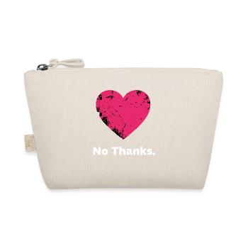 No Thank you heart - Organic Pouch - nature - Front