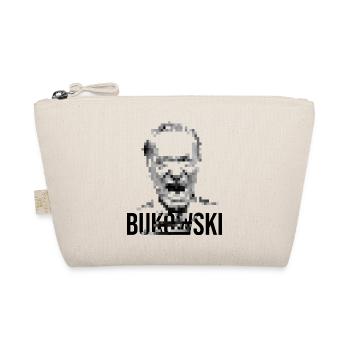 charles bukowski pixelated portrait design. - Organic Pouch - nature - Front