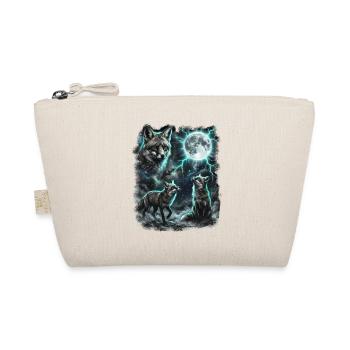 DREI Wilde Füchse mit Mond Wildlife-Designs - Bio-Täschchen - Natur - Vorne