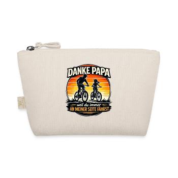 Danke Papa Fahrradliebe Retro Vatertag Geschenk - Bio-Täschchen - Natur - Vorne