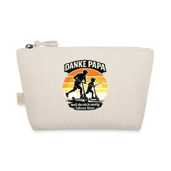 Danke Papa Mutig Fahren Vatertag Geschenk Retro - Bio-Täschchen - Natur - Vorne