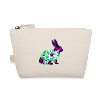 Hase Aquarell Ostern Blumen - Bio-Täschchen - Natur - Vorne
