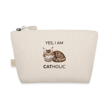 Yes I Am Catholic - Organic Pouch - nature - Front