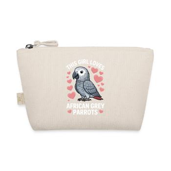Grey Parrot Sayings Funny Grey Parrot Gift - Organic Pouch - nature - Front