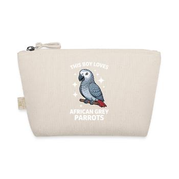 Grey Parrot Sayings Funny Grey Parrot Gift - Organic Pouch - nature - Front