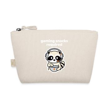 Gaming Snacks Required Raccoon Gamer - Organic Pouch - nature - Front