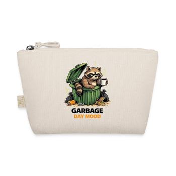 Raccoon in a Trash Can Mood - Organic Pouch - nature - Front