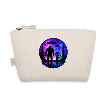 Alien Bigfoot UFO Sasquatch Believers Spaceship - Organic Pouch - nature - Front