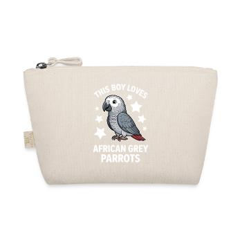 Grey Parrot Sayings Funny Grey Parrot Gift - Organic Pouch - nature - Front