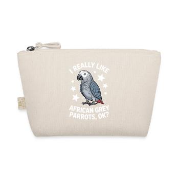 Grey Parrot Sayings Funny Grey Parrot Gift - Organic Pouch - nature - Front