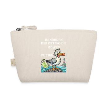 Norddeutscher Humor Spruch Möwe - Bio-Täschchen - Natur - Vorne