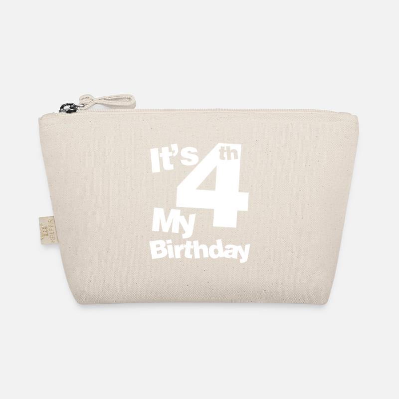 Its 4th Birthday Bold Type Graphic Organic Pouch