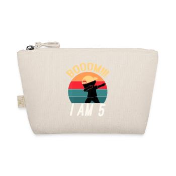 Boom I Am 5 Birthday Tee - Organic Pouch - nature - Front
