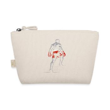 Boxer in Boxing Gloves - Organic Pouch - nature - Front