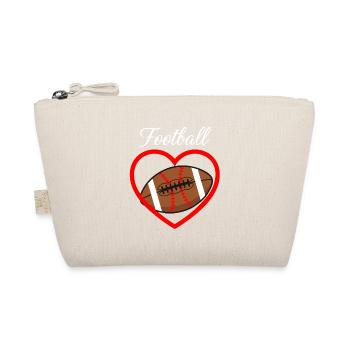 Football Herz Liebe Sport - Bio-Täschchen - Natur - Vorne