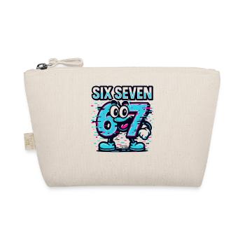 Six Seven 67 Meme Glitch Mascot Italian Brainrot - Organic Pouch - nature - Front