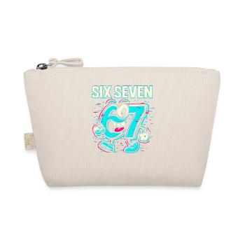 Six Seven 67 Meme Glitch Mascot Italian Brainrot - Organic Pouch - nature - Front