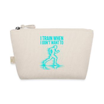 I train even when I don't feel like it – runner - Organic Pouch - nature - Front