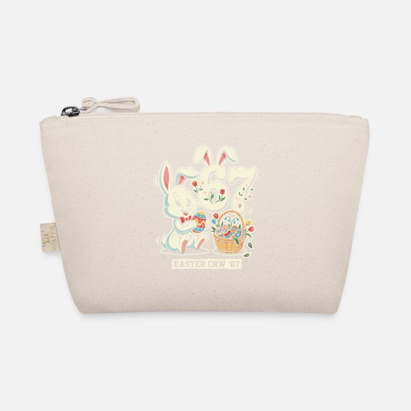 Osterhase 67 Vintage-Design - Bio-Täschchen - Natur