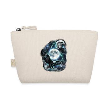 Zwei Wilde Adler mit Mond Wildlife-Designs - Bio-Täschchen - Natur - Vorne