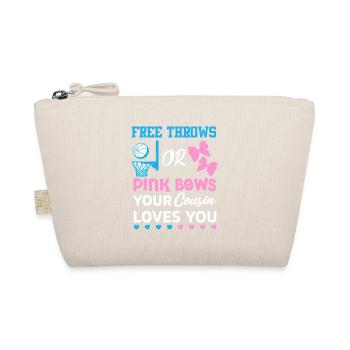 Amour de cousin : lancers francs et nœuds roses - Trousse biologique - nature - Devant