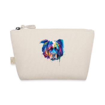 Mastiff Dog Portrait Vibrant Oil Painting Art - Organic Pouch - nature - Front