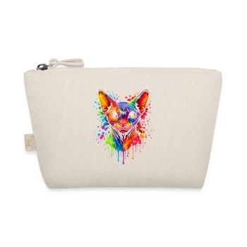 Sphynx Neon | Cat Art Pop Art - Organic Pouch - nature - Front