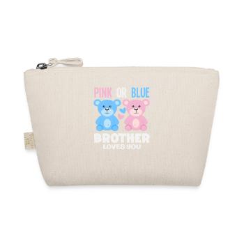 Pink Or Blue Brother Loves You - Organic Pouch - nature - Front