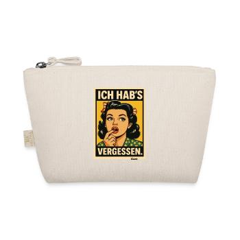 Ich Hab's Vergessen PopArt Dame - Bio-Täschchen - Natur - Vorne
