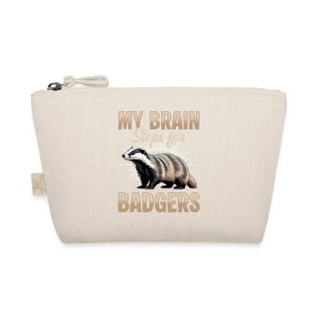 Funny Animal Badger - Organic Pouch - nature - Front