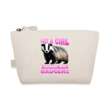 Funny Animal Badger - Organic Pouch - nature - Front