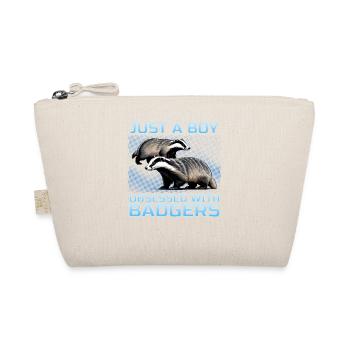 Funny Animal Badger - Organic Pouch - nature - Front