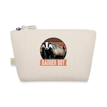 Funny Animal Badger - Organic Pouch - nature - Front