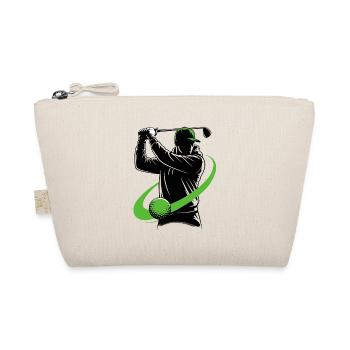Golfer with a golf club – a dynamic swing. - Organic Pouch - nature - Front