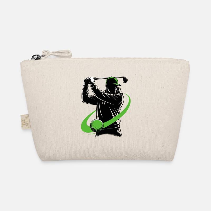 Golfer with a golf club – a dynamic swing. Organic Pouch