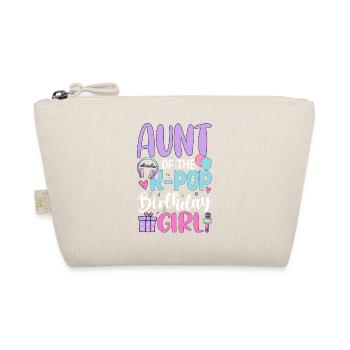 Aunt Of The K Pop Birthday Girl - Organic Pouch - nature - Front