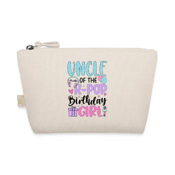 Uncle Of The K Pop Birthday Girl - Organic Pouch - nature - Front