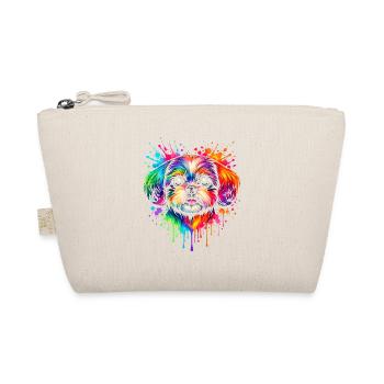 Shih Tzu | Small Dog Pop Art - Organic Pouch - nature - Front