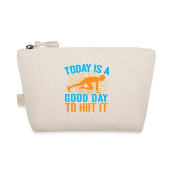 Fitness Fanatics Today A Good Day To Hiit - Bio-Täschchen - Natur - Vorne