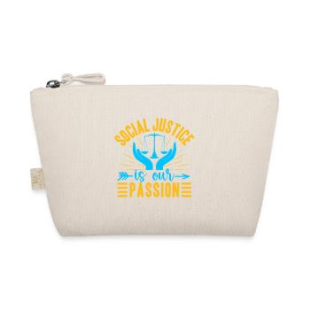 Social Worker Quote Justice Is Our Passion Social - Organic Pouch - nature - Front