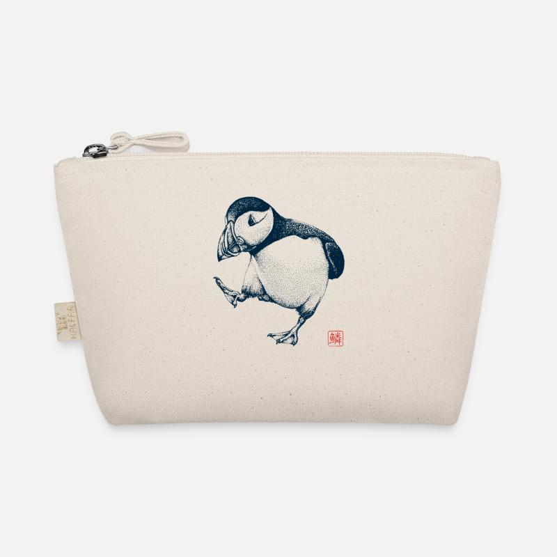 Puffin mit Kanji Stempel - Bio-Täschchen - Natur
