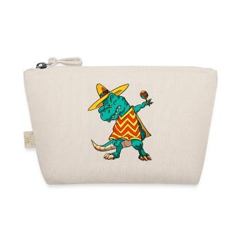 Dabbing T-rex Dinosaur Cinco De Mayo Fiesta 2026 - Organic Pouch - nature - Front