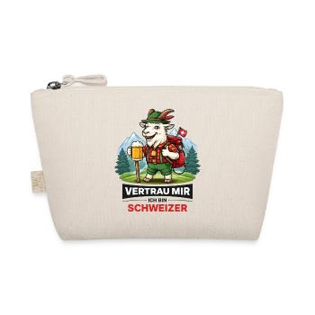 Alpine Goat Hiker with Beer - Organic Pouch - nature - Front
