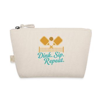 Pickleball Funny Player Dink Sip Repeat Paddles - Organic Pouch - nature - Front