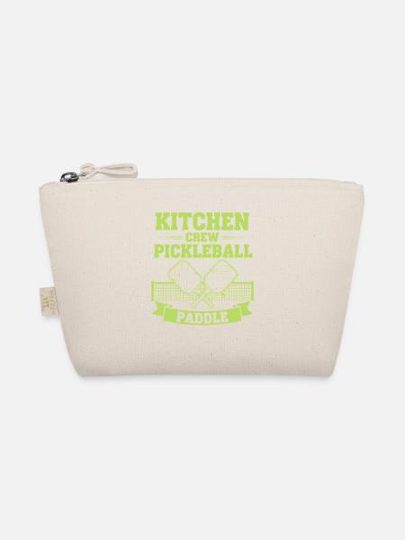 Pickleball Kitchen Crew Paddle lustige Spieler-Gurke - Bio-Täschchen - Natur - Vorne