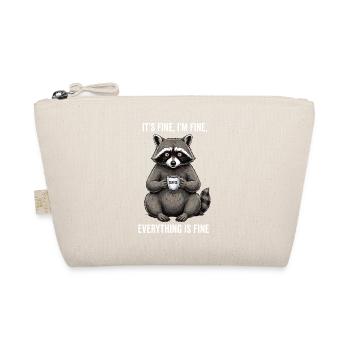 Its Fine In Fine Coffee Raccoon Humor - Organic Pouch - nature - Front