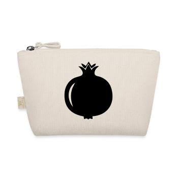 Pomegranate Silhouette – Exotic Fruit Design - Organic Pouch - nature - Front