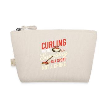 Curling Sweeping Sport Not Chore Curler - Organic Pouch - nature - Front